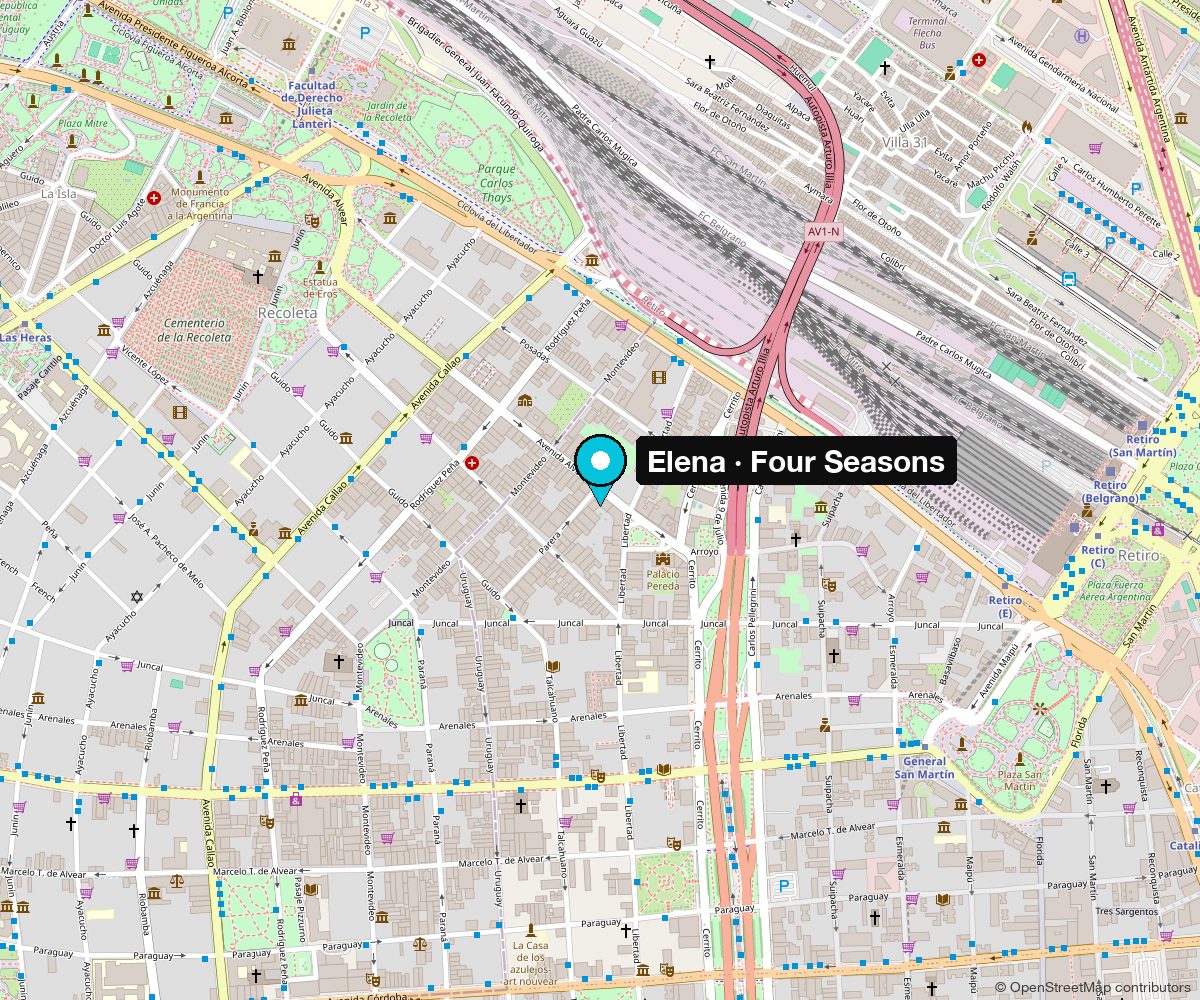 Elena location, Four Seasons Hotel Buenos Aires